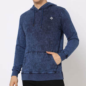 Sudadera con capucha lavada con ácido Vintage para hombre, logotipo estampado personalizado, Sudadera con capucha de mezcla de algodón con hombros caídos de gran tamaño - Product Image 2