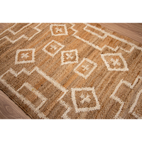 Tapis de salon et chambre à coucher en jute, forme rectangulaire, à poils moyens, réversible, lavable, moderne, de haute qualité, le plus vendu