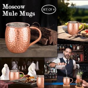 Mug Moscow Mule en Cuivre Martelé – Tasse à Cocktail Classique Écologique et Réutilisable – Accessoire de Bar Contemporain Certifié – Idéal pour un Cadeau - Product Image 3