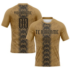 Uniforme de Voleibol Sublimado Personalizado con el Logotipo de tu Equipo, Color Dorado Antiguo y Negro, Forma de Flecha, para Hombre, Absorbe la Humedad, Uniforme Juvenil - Product Image 2