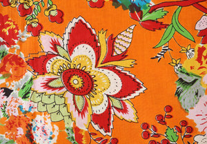 Hermosa Tela con estampado de bloques florales, tela de la India, tela por yarda, estampado floral, tela de costura de vestido de mujer - Product Image 3