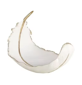 Bandeja DE SERVICIO DE Navidad de artículo lujoso en forma de hoja metálica para hoteles, restaurante, hogar, bares, vajilla decorativa para servir - Product Image 1