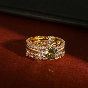 Jeulia <b>Crown</b> Interchangeable Three Stone Engagement <b>Ring</b> Set-Fine Jewelry - Product Image 6