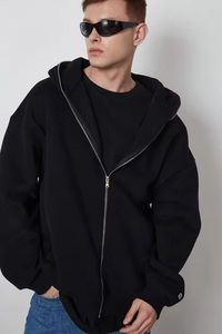 Fashion Personality Teenagers Autumn Long Print Embroidered Knitted England Style Men Solid Color Double Layer Puff Hooded 100% - Product Image 5