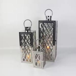 Nueva llegada Acabado en oro Ramadan Eid Hajj Festival Linterna Lámpara Diseño de corte único Tamaño personalizable para la decoración del piso - Product Image 3