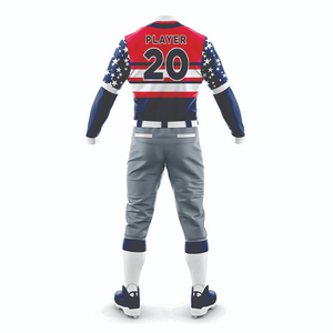 Uniforme de Béisbol y Sóftbol Profesional Personalizado, Transpirable y de Secado Rápido, Conjunto de Uniforme Deportivo de Poliéster/Algodón Totalmente Personalizado - Product Image 3