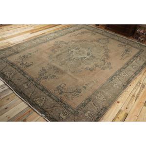 Turkish 9,5x13,1 ft Rug, Oversize Vintage Rug, <b>Brown</b> Blue Persian <b>Wool</b> Rug - Product Image 2