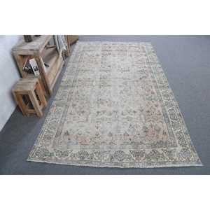 พรมตุรกี, พรมปูพื้นขนาด 4.7x8 ฟุต, พรมขนสัตว์สีขาวน้ำเงิน - Product Image 1