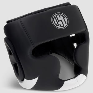 QST Protector de cabeza de cuero de calidad superior MMA y casco de boxeo para Kickboxing Muay Thai Protección antideslizante Unisex Logotipo personalizable - Product Image 5