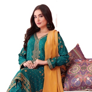 Salwar Kameez pour femmes pakistanaises et indiennes en tissu viscose, vêtements de cérémonie, broderie lourde pour occasions spéciales, robe pakistanaise - Product Image 1