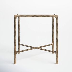 Mesita de noche de latón elegante de primera calidad con hermoso aspecto dorado antiguo para interiores de dormitorios con atractivo de muebles tradicionales - Product Image 4