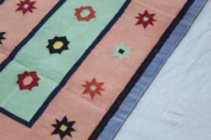 Hand Woven Traditional Indian Cotton Durry <b>Rug</b> Geometric Pattern Washable for Bedroom and Living Room - Product Image 2