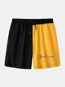 Ensemble court d'été décontracté pour homme, style tendance, imprimé par transfert thermique personnalisé, tissu en coton respirant - Product Image 2