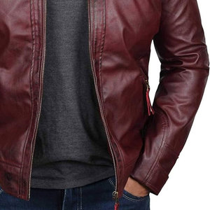 Top Quality Real Leather Sheepskin Zipper <b>Men</b> Biker <b>Jacket</b> Wholesale <b>Long</b> Sleeves <b>Men's</b> <b>Jackets</b> - Product Image 6