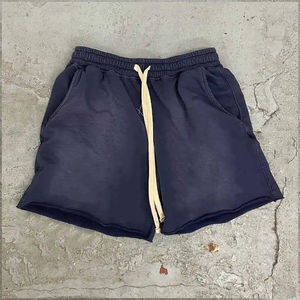 Pantalones cortos de algodón 100% lavados con ácido personalizados de alta calidad para hombre, estilo informal con impresión digital, nuevos servicios OEM - Product Image 3