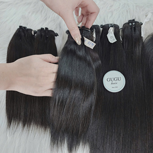 Cheveux vierges humains 100% naturels bruts vietnamiens de qualité 12A, vague corporelle brute, mèches lisses - Product Image 5