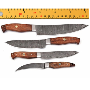High Quality Custom Logo Damascus Steel Chef <b>Knife</b> <b>Set</b> Handmade New Design <b>Sharp</b> Cutting Wood Eco-Friendly 4 Blades Kitchen Use - Product Image 6