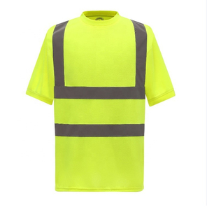 Alta calidad 100% poliéster Hi Vis camisetas reflectante seguridad trabajo construcción camisas - Product Image 2