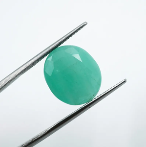 Piedra preciosa de Esmeralda brasileña de corte ovalado verde natural 9,90 quilates 8mm piedra suelta - Product Image 3