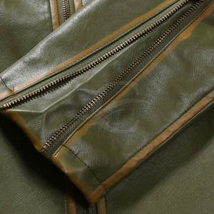 Chaqueta de cuero estilo cremallera informal para hombre lona ajustada con cuello levantado para invierno nueva llegada - Product Image 5