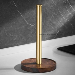 Accessoires de cuisine, porte-serviettes en papier, porte-serviettes en tissu, porte-serviettes en métal décoratif de style campagnard pour comptoir de cuisine, restaurant, or pour table - Product Image 6