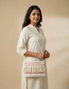 Bolsa de Mano de Algodón Dari, Estética y Elegante, Hecha a Mano, Ecológica, Exclusiva, Reutilizable, para la Playa, con Cierre de Cremallera para Mujer - Product Image 4