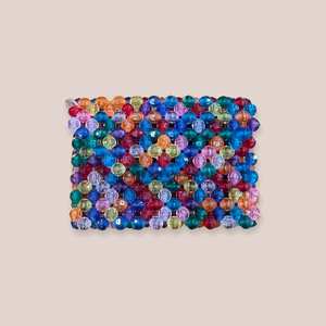 Bolso de mano con cuentas de semillas de estilo bohemio hecho a mano, monedero con cuentas bordadas y logotipo personalizado, tallas de moda para mujer para promociones - Product Image 2