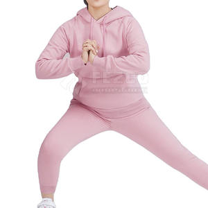 Offre Spéciale personnalisé femmes survêtement formation costumes coupe ajustée à manches longues Fitness course plaine survêtements col à capuche pour l'hiver - Product Image 1