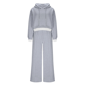 Logo impression adultes taille régulière plus récent pull Double hiver survêtement tenue respirant deux pièces ombragé vêtements de sport - Product Image 1