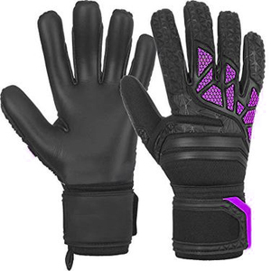Goalkeeper Gloves with High-Grip Black Latex Palm, 3D Rubber Injected Backhand Protection, <b>and</b> Double-Wrap Elastic <b>Wrist</b> <b>Support</b> - Product Image 5