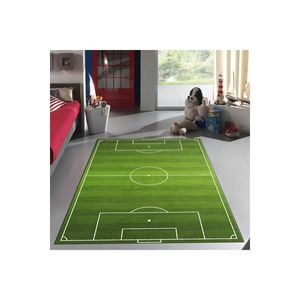Tapis de chambre d'enfant à impression numérique conçu sur mesure Tapis de sol sur le thème du terrain de football - Product Image 2