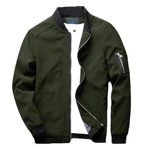 Blouson aviateur bleu marine pour homme, logo personnalisé, fabricant OEM |   Veste décontractée classique à fermeture éclair |   Vêtements d'extérieur légers de style streetwear - Product Image 5
