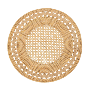 ชุดแผ่นรองจานหวายงานฝีมือเป็นมิตรกับสิ่งแวดล้อมสำหรับใช้ในร้านอาหารโรงแรมทำจากเวียดนาม - Product Image 1