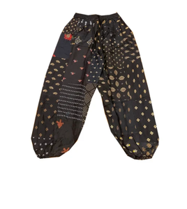 Pantalones bombachos de rayón marrón para mujer, cintura media, cintura elástica, patrón sólido, transpirable, ropa de Festival de verano, bolsillos de talla grande para - Product Image 1