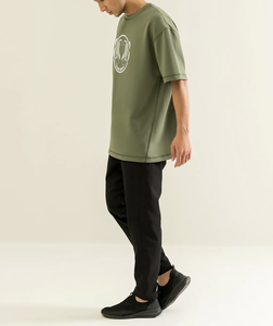 Camisetas informales de manga corta para hombre, 180 gramos, serigrafía de alta calidad, patrón sólido, fácil de lavar para el verano, 100% algodón - Product Image 3