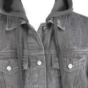 เสื้อแจ็กเก็ตผ้ายีนส์สำหรับผู้ชายเสื้อยีนส์เข้ารูปสีขาวแดงดำ - Product Image 6