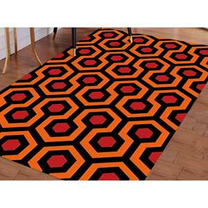 Tapis imprimé The Shining : Rouge, Tendance, Moderne, Cool, pour Couloir, Géométrique, Antidérapant, pour Porte d'entrée, avec poils doux - Product Image 2