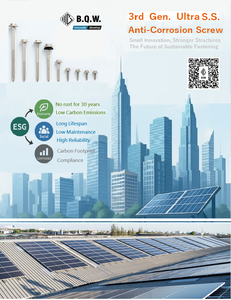 สกรูสแตนเลสดูเพล็กซ์คาร์บอนต่ำความแข็งแรงสูง 550 สำหรับแผงโซลาร์เซลล์ ฮาร์ดแวร์ป้องกันการกัดกร่อน ผลิตภัณฑ์ขั้นสูง - Product Image 6