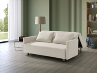 EVERGREENWEB Modernes 3-Sitzer Ausziehbares Schlafsofa 160 cm Made in Italy Faltbare Matratze Abnehmbar Wohnzimmer Weich