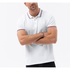 Golf de logo respirant personnalisé pour T-shirts polo pour hommes à manches courtes en coton uni 220gsm imprimé pour T-shirts polo en coton vierge - Product Image 5