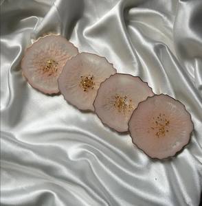 Ensemble de sous-verres en résine époxy faits à la main pour la table à manger, décoration de la maison, cuisine et bar, vente en gros en Inde - Product Image 2