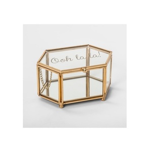 Jewelry <b>Box</b> Display Clear <b>Glass</b> Case Organizers Tissue <b>Box</b> Brass Edge Jewelry <b>Glass</b> <b>Box</b> Manufacturer in India - Product Image 6