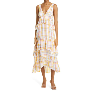 Abito Estivo da Donna Cinq a Sept, Bianco con Scollo a V in Tessuto Chiffon - Product Image 4