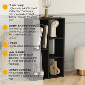 Elegant Modern Monaco Durable <b>Solid</b> <b>Wood</b> <b>Bookcase</b> European Multi-Purpose Storage Solution Home Office Living Room Furniture - Product Image 6