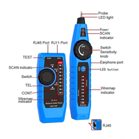 Kit de testeur de câble réseau NF-810 pour câbles RJ11 RJ45 CAT5 CAT6 LAN, traceur de fil multifonction, test PoE TEL avec LED