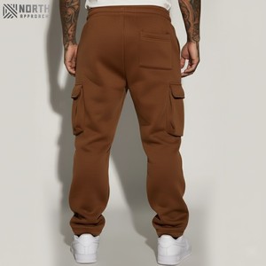 Custom Spandex/Cotton <b>Mens</b> Multi-pocket French Terry <b>Baggy</b> Jogger Flared Sweat Pants Cargo Pant Style Work <b>Trousers</b> Lightweight - Product Image 6