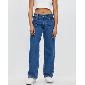 Ropa de calle de estilo informal 2025, pantalones vaqueros para mujer, pantalones vaqueros rectos holgados de cintura alta, pantalones largos de gran tamaño, pantalones vaqueros de pierna ancha para mujer - Product Image 1