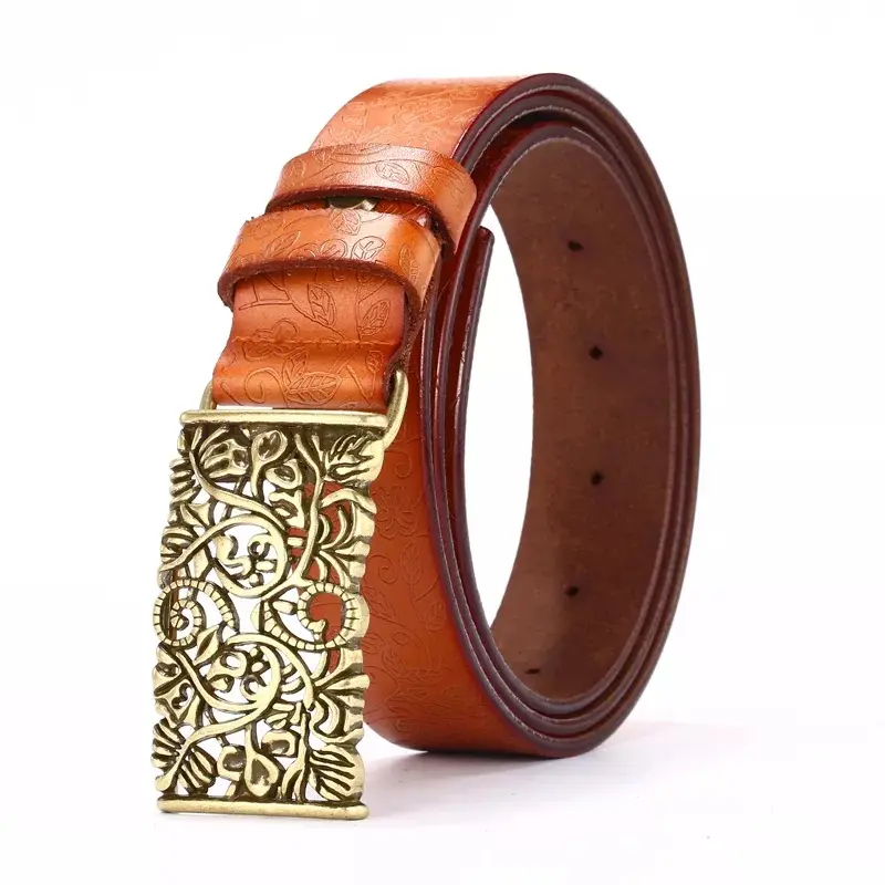 Wholesale Women Men Classic Vintage Designs Belts High Quality 100% Cow Genuine Leather Be
