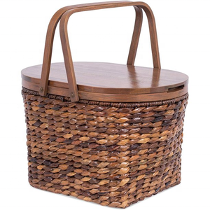 Vente chaude Wiwin Panier de jute Poignées de canne en osier naturel Petites étagères de rangement biodégradables Produit d'organisation standard supérieur - Product Image 1