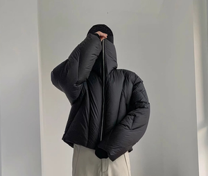 Chaqueta de Plumón Personalizada para Invierno, con Cuello Alto, Logotipo Frontal, Impermeable, Acolchada, Talla Grande, Ligera, de Poliéster, para Exteriores - Product Image 1